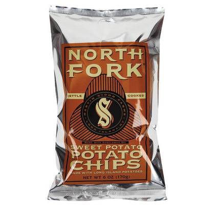 North Fork Kettle Cooked Sweet Potato Chips - 6 oz, 12 Count Crunchy Snack Food