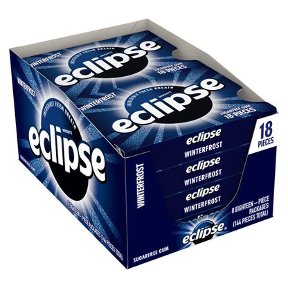 Eclipse Winter Frost Sugarfree Gum 8 Count 18 Pieces Each Tray