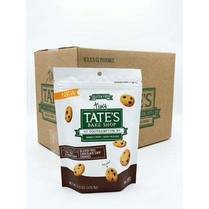 Tate's Bake Shop Tiny Tates Chocolate Chip Snack Cookies, 5.5 oz, 6-Count Mini Sweet Baked Treats