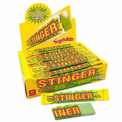 Swizzels UK Import Stinger Chew Bar - Tutti Frutti Sweet-Sour Sugar-Base Fruit Chewy Candies, 18g Each, 60 Count British Snacks