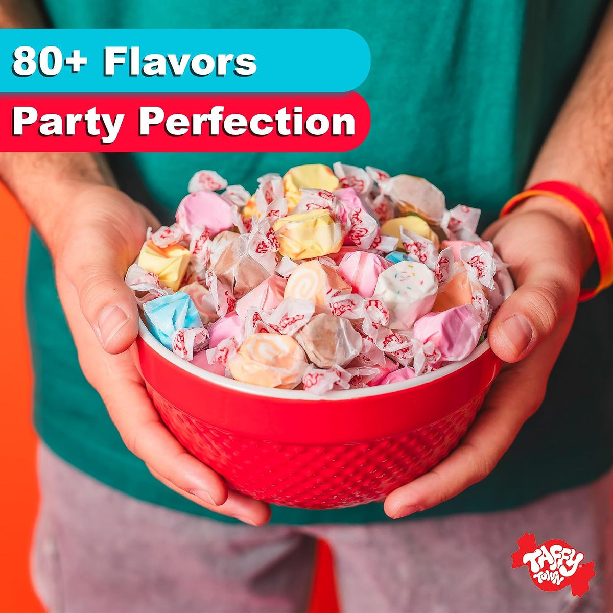 Taffy Town Berries & Cream Salt Water Taffy 5 lb Bulk Bag - Soft, Chewy Berry Mix Fruit Candies with Sweet Twist, Gourmet Candy for Goodie Bags & Parties