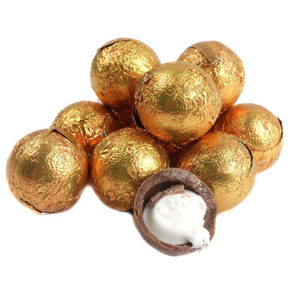Halloween Chocolate Foil Wrapped Marshmallow Fluff Filled Orange Candy Balls 4 lb Bulk Bag Party Treats