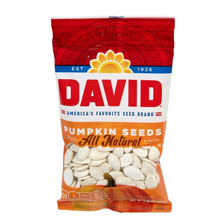David All Natural Pumpkin Seeds 2.25 oz 12 ct