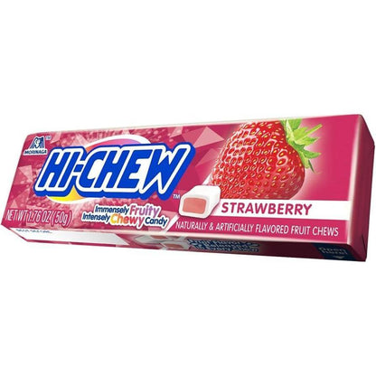 Hi-Chew Strawberry Chewing Candy, 1.76oz Tray Pack (15 Packs) - Soft Japanese Favorite for Snacking, Sharing