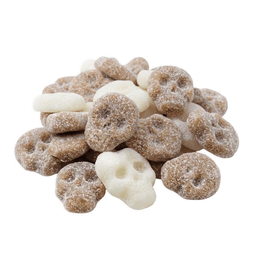 Frisia Halloween Swedish Sour Cola Skulls, Brown & White Sour Gummy Candy, 4.4 lbs Bulk Bag