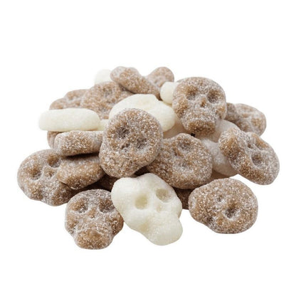 Frisia Halloween Swedish Sour Cola Skulls, Brown & White Sour Gummy Candy, 4.4 lbs Bulk Bag