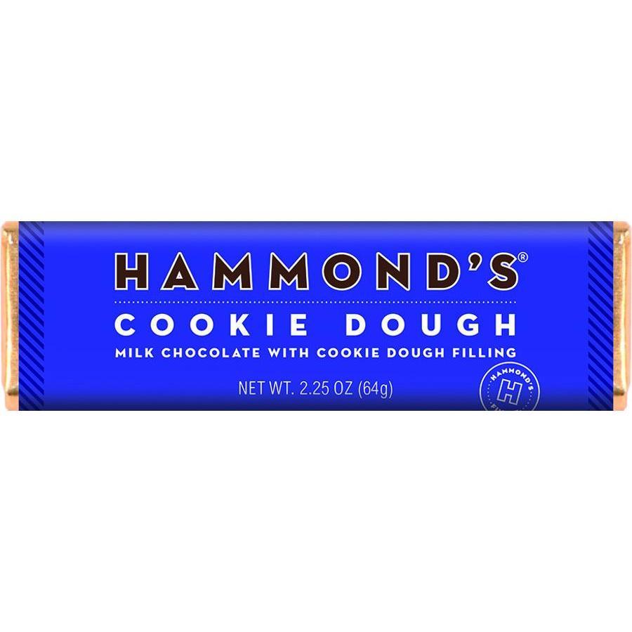 Hammond's Cookie Dough Milk Chocolate Bar - 2.25oz, 12 Bars, Includes Biscuits