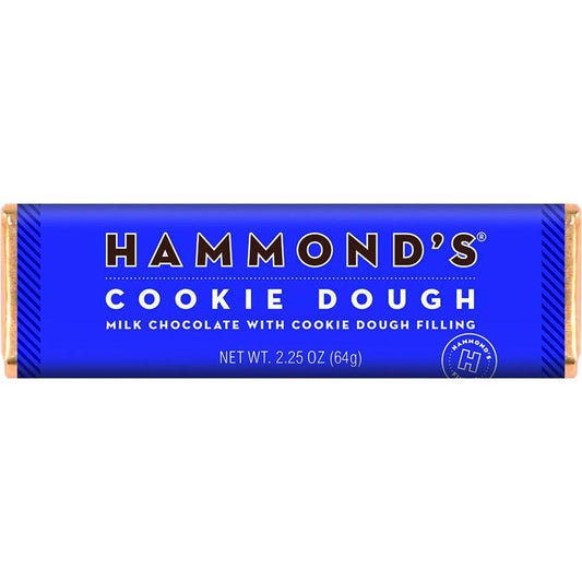 Hammond's Cookie Dough Milk Chocolate Bar - 2.25oz, 12 Bars, Includes Biscuits
