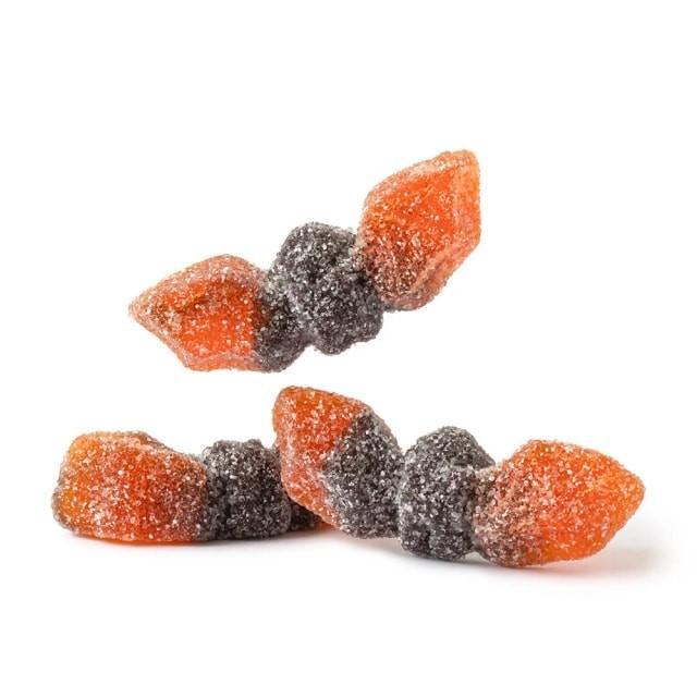 Vidal Halloween Sour Gummy Bats Peach Blackcurrant 2.2 lb Bulk Bag Spooky Gummy Candy