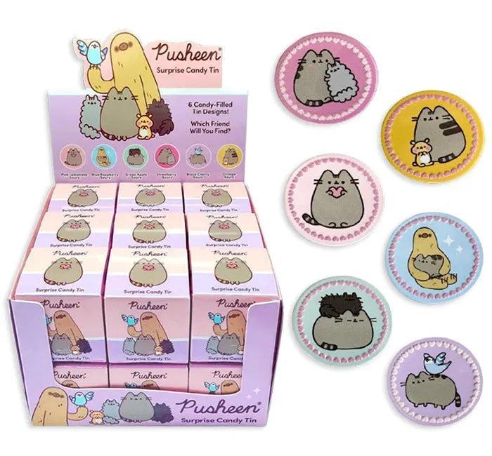 Boston America Pusheen Surprise Chocolaty Sweet Snacks Candy Blind Box Tin, 18-ct Candy Tin