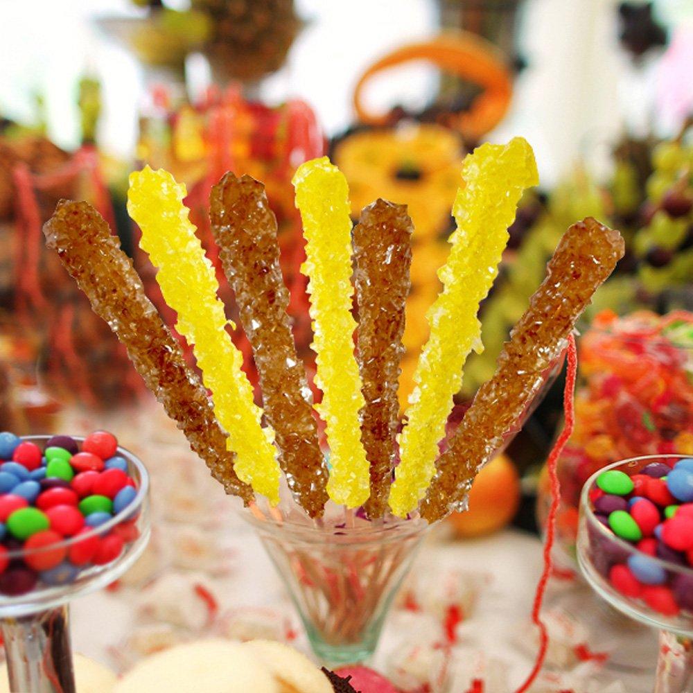 Espeez Pure Sugar Yellow Banana-Flavor Rock Candy Sticks, 6.5 in, 36-Count Jar