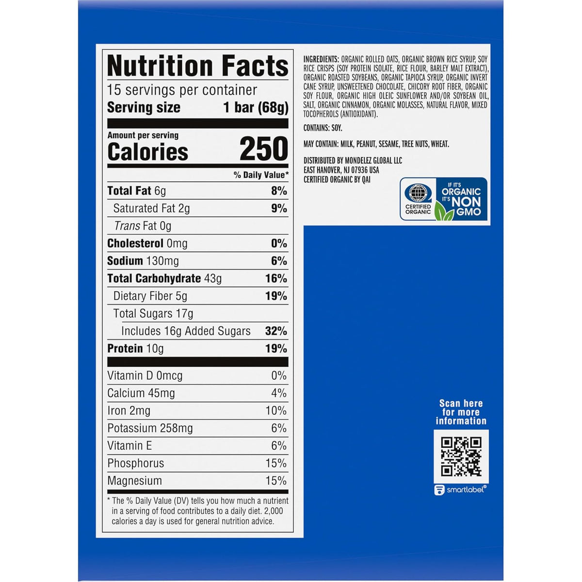 Clif Energy Protein Bars, Chocolate Chip Flavor, 2.40 oz, 12-Count Pack Sweet Snack Bars