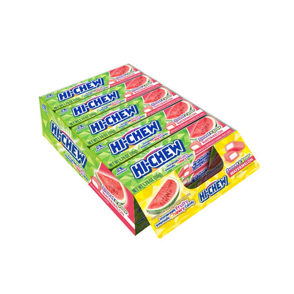 Hi-Chew Watermelon Sugar Candy, 1.76oz (15 Count), Soft & Chewy Japanese Favorite for Snacking & Sharing