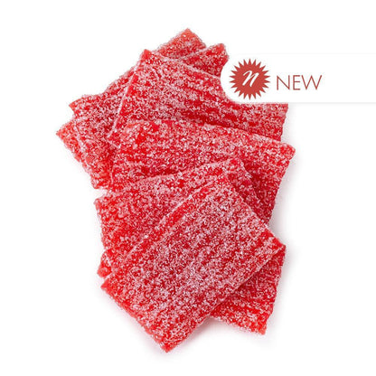 Dorval Snax Mini Strawberry Sour Power Belts - 6.6 lbs Vegan Chewy Strips, Bulk Party Treats for Events & Candy Buffets