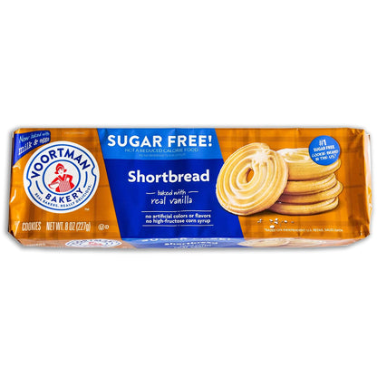 Voortman Sugar Free Shortbread Cookies 8 oz 6 Pack Classic Shortbread Cookie Snack