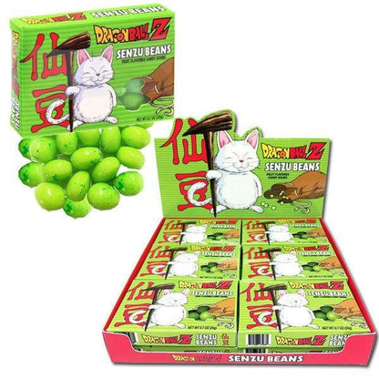 Boston America Dragon Ball Z Senzu Beans Fruit-Flavored Candy, 12-Count Sugar-Made Collectible Anime-Inspired Snack Tins